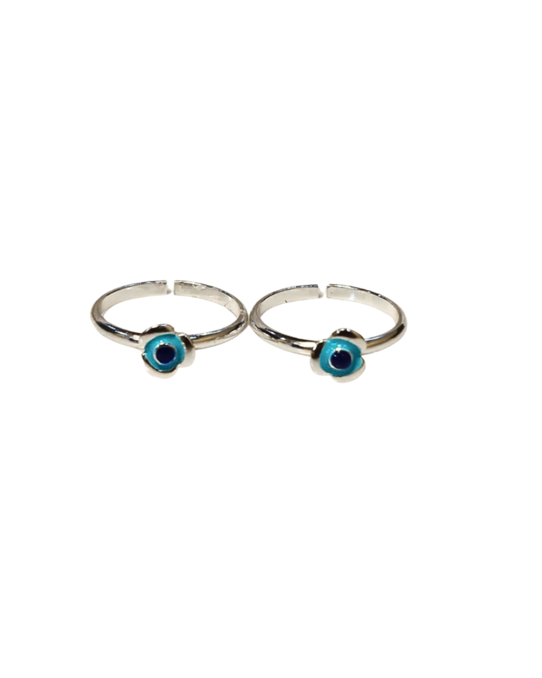 Sterling Silver Evil Eye Toe Rings