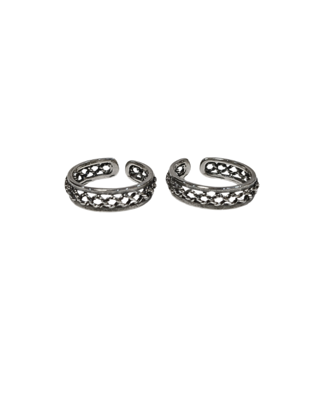 Sterling Silver Weave Interlaced Toe Rings