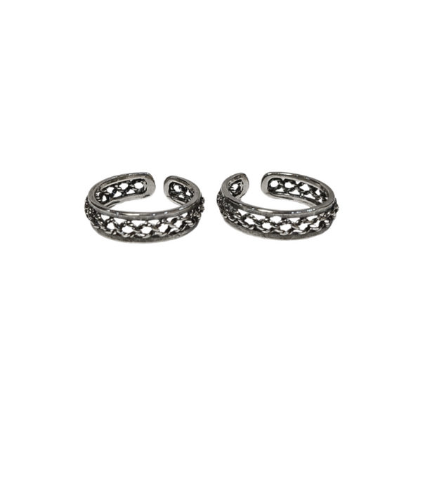 Sterling Silver Weave Interlaced Toe Rings