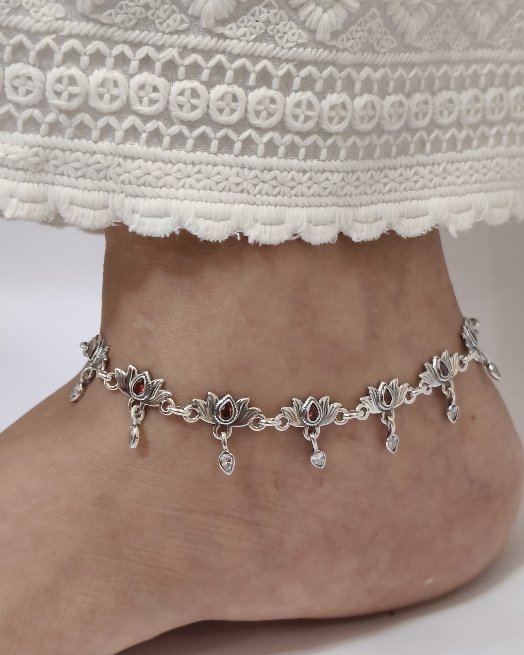 Floral Drop Anklet