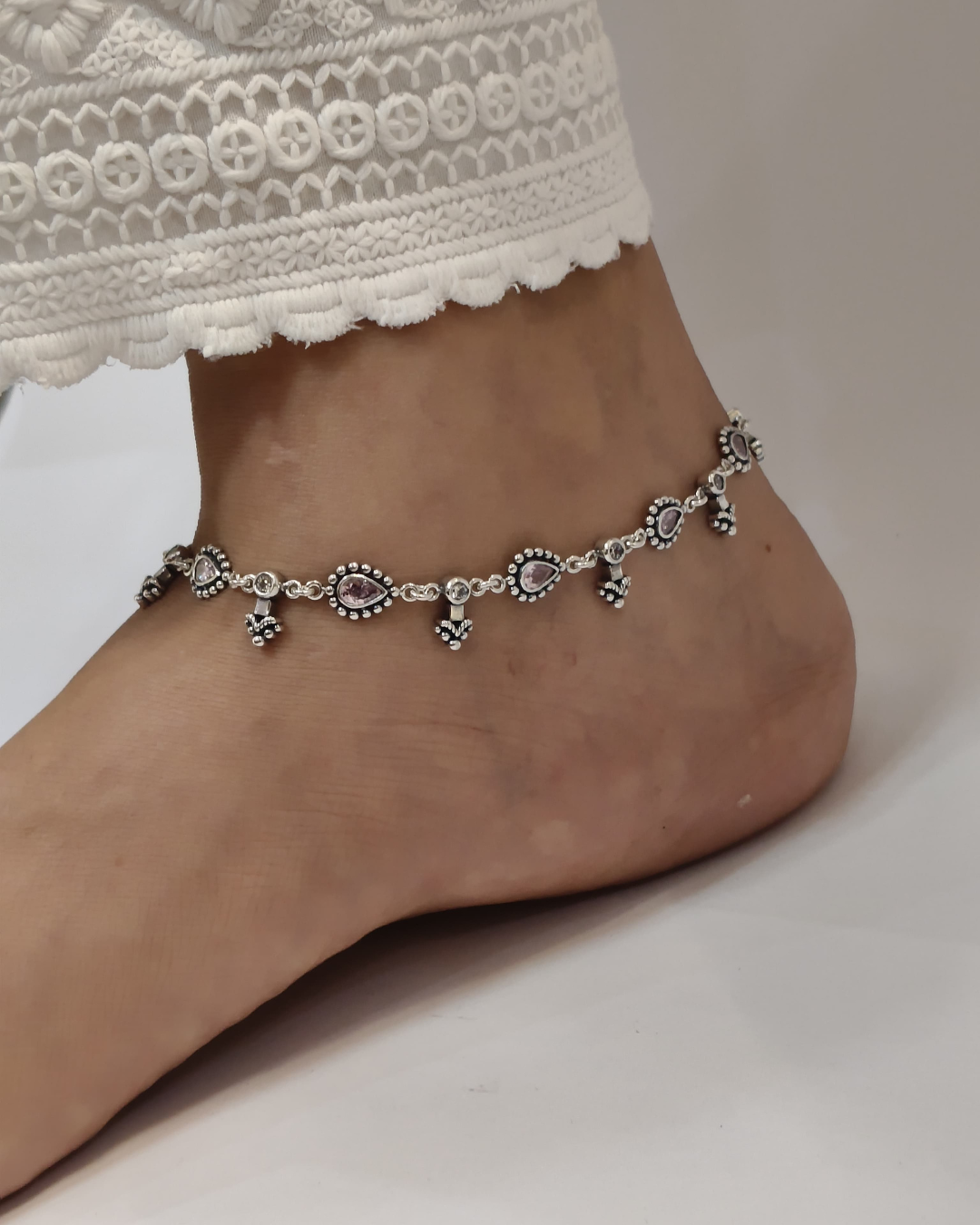 Pink Stone Anklet