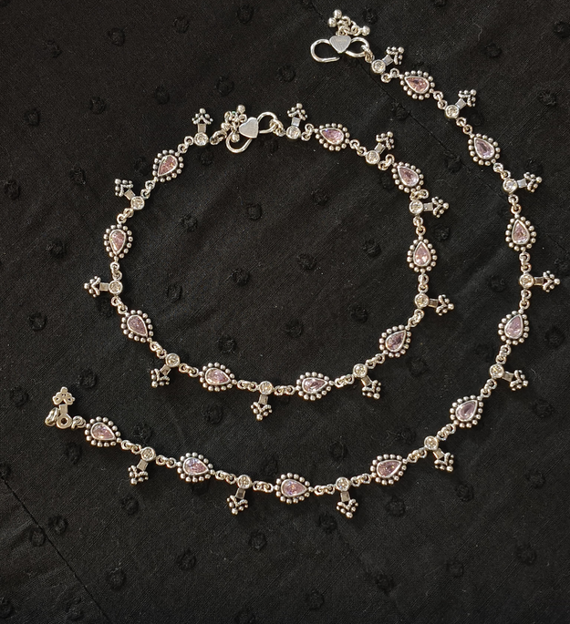 Pink Stone Anklet