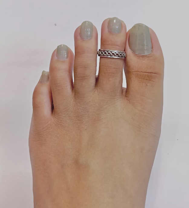 Sterling Silver Weave Interlaced Toe Rings