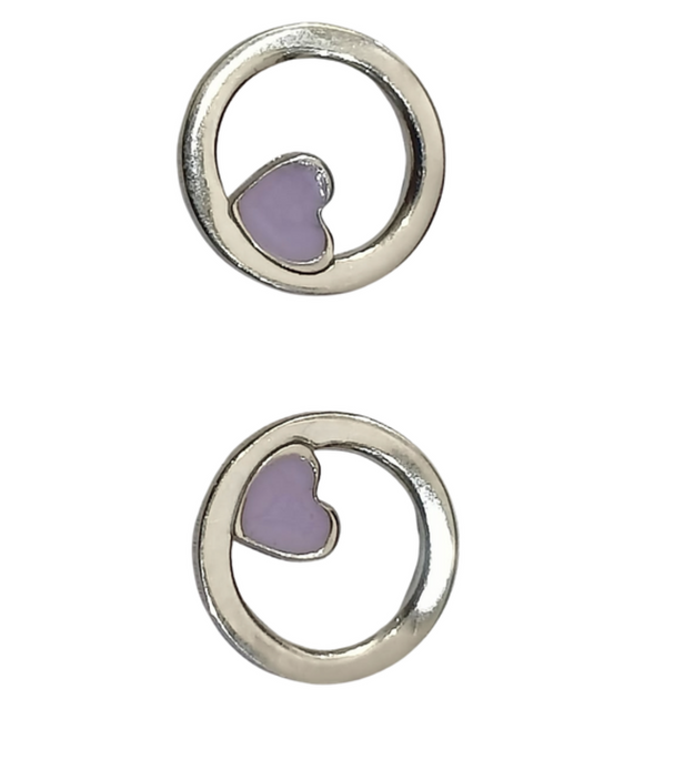Purple Heart Earring