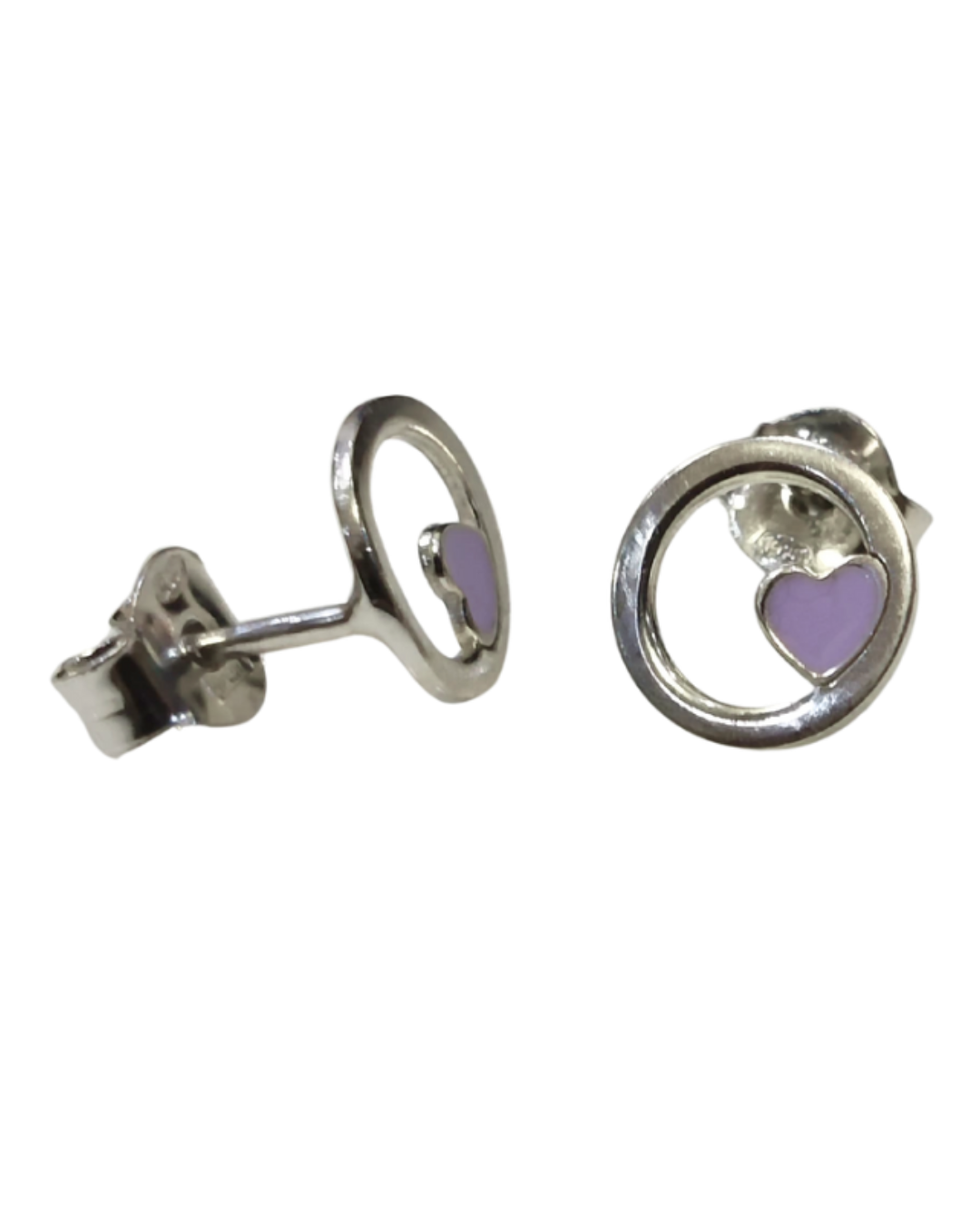 Purple Heart Earring
