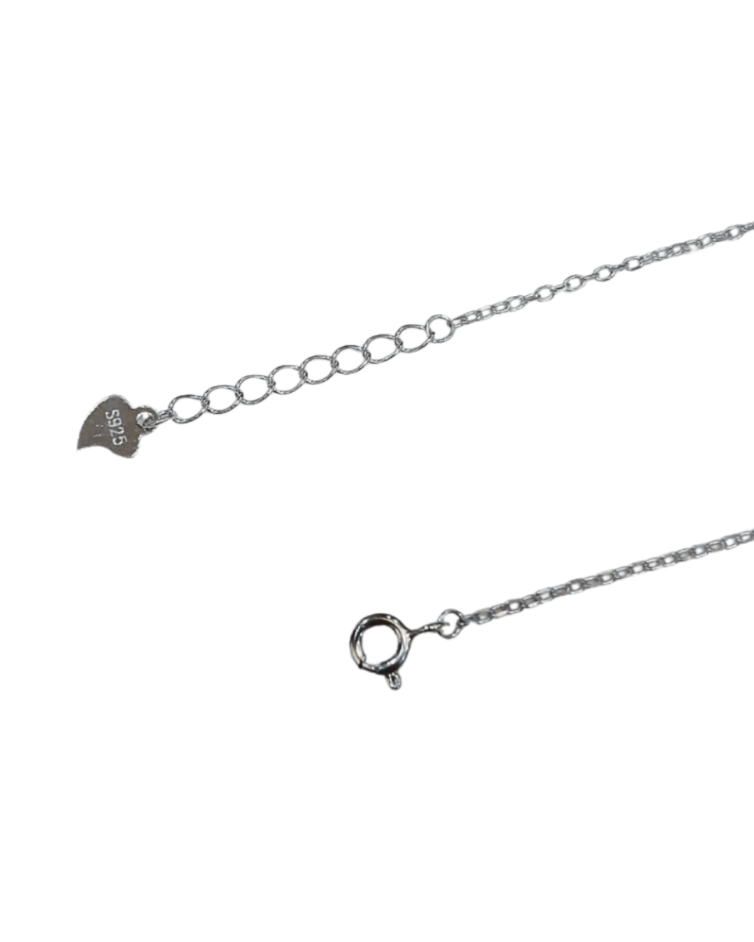 Zigzag Solitaire Silver Chain