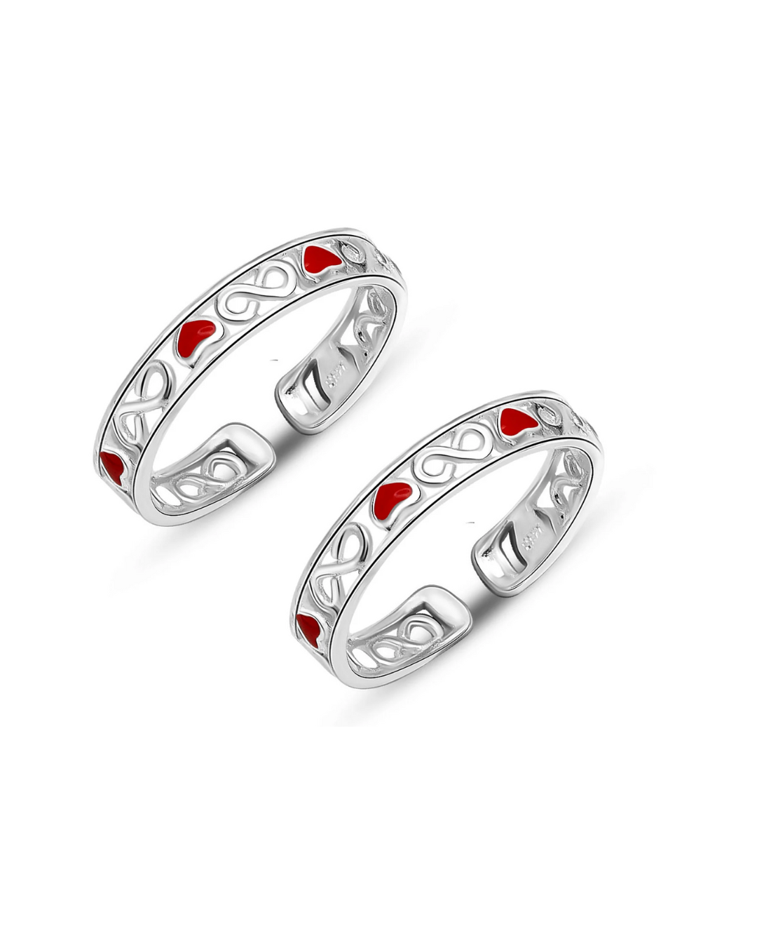Infi-Heart Toe Ring