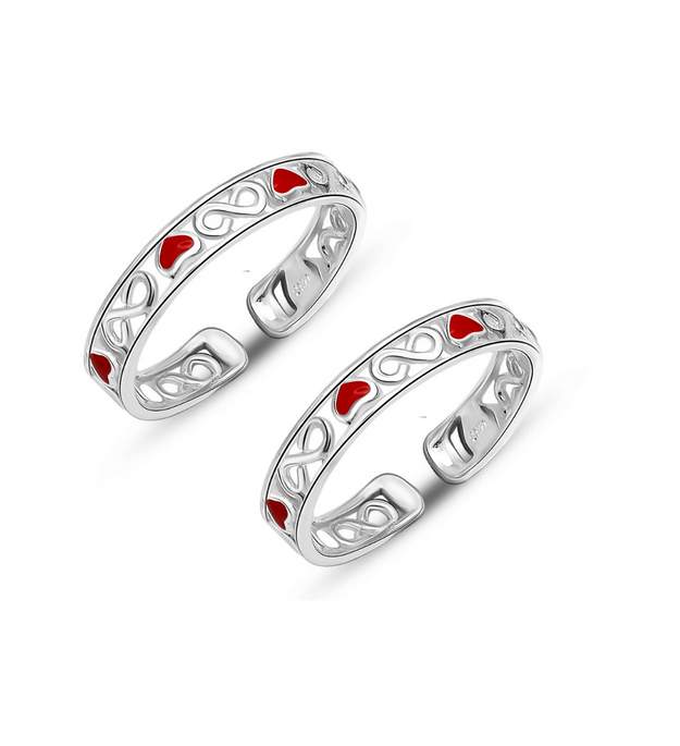 Infi-Heart Toe Ring