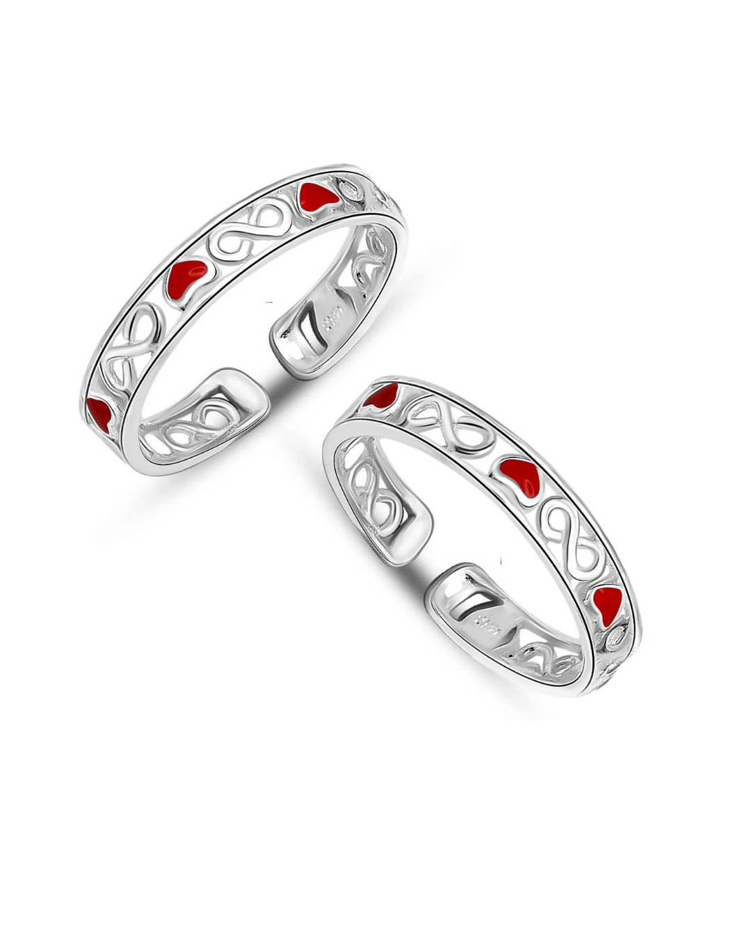 Infi-Heart Toe Ring