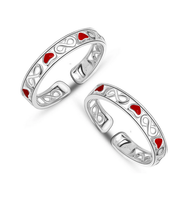 Infi-Heart Toe Ring