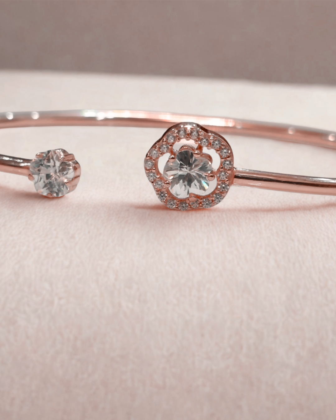 RoseAura Kada | 92.5 Sterling Silver CZ Flower Bracelet