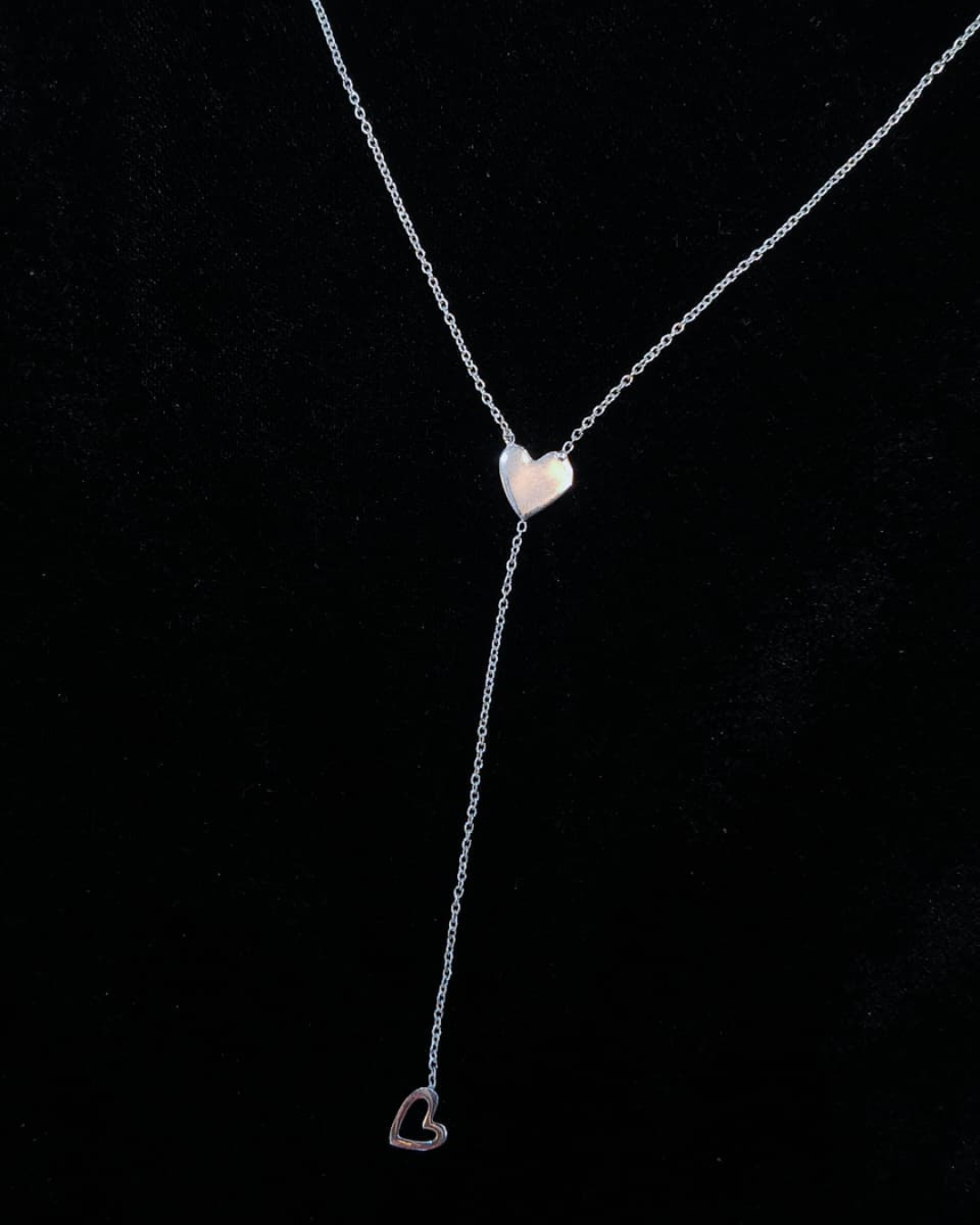 Dual Heart Lariat Chain