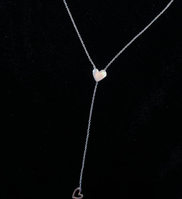 Dual Heart Lariat Chain