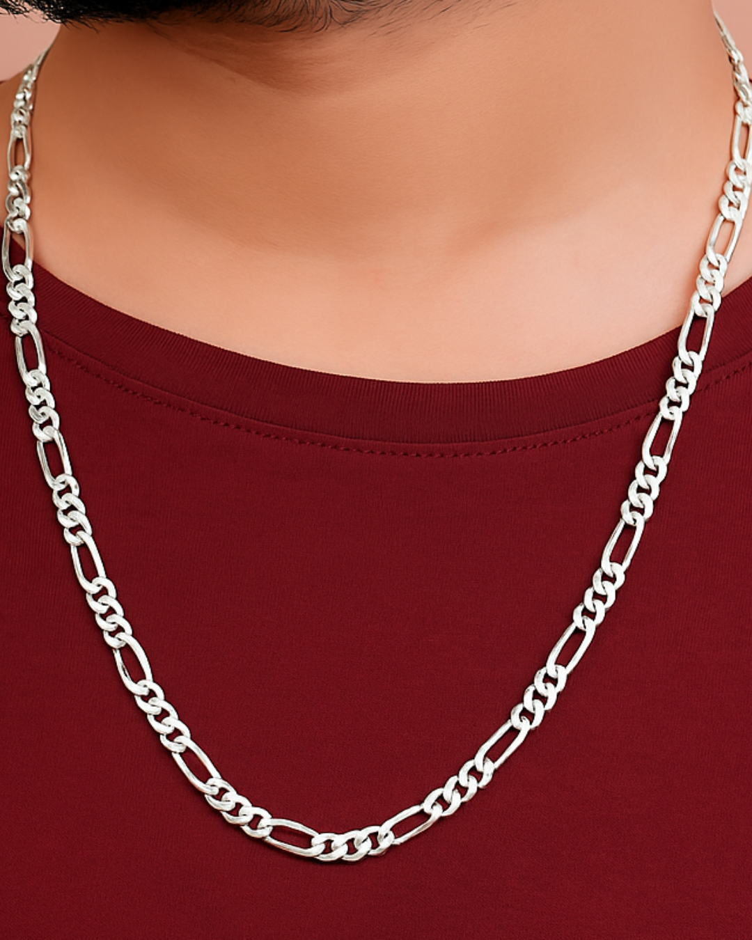Sterling Silver Figaro Chain
