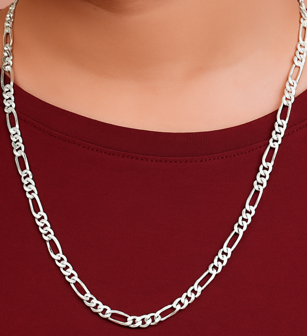 Sterling Silver Figaro Chain
