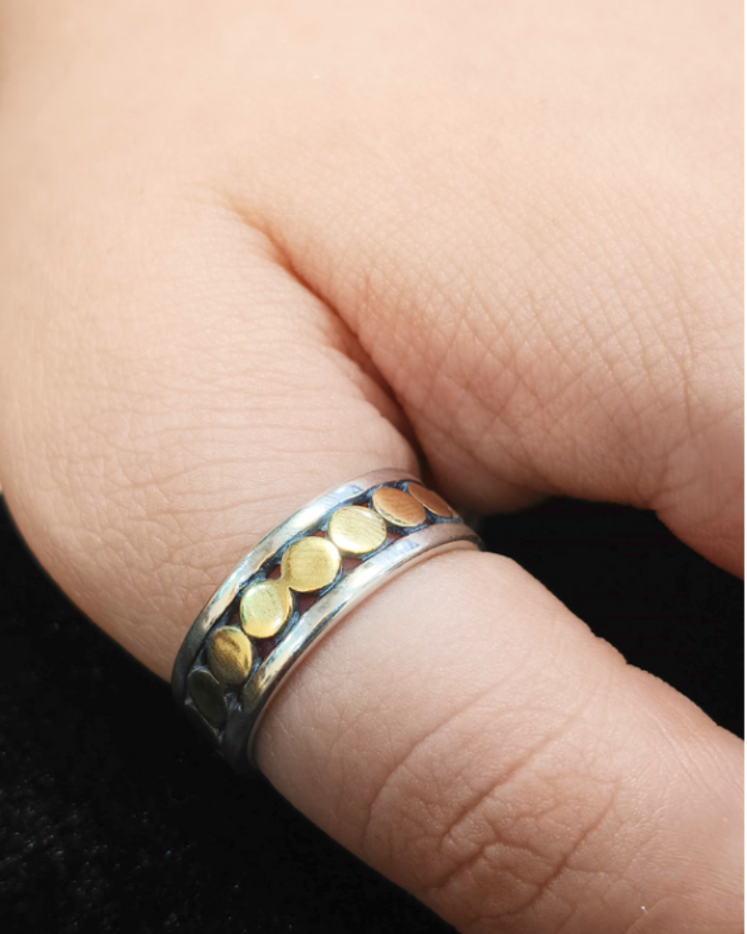 Golden Orbit Band Ring
