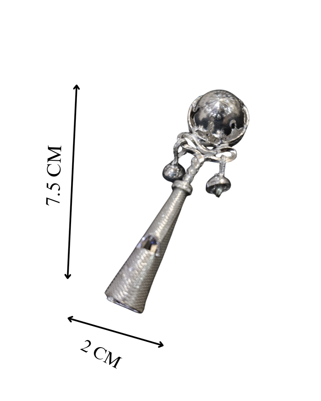 1-Bead Silver Rattle