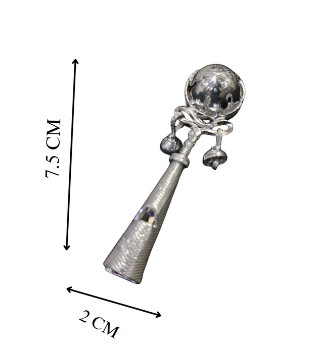 1-Bead Silver Rattle