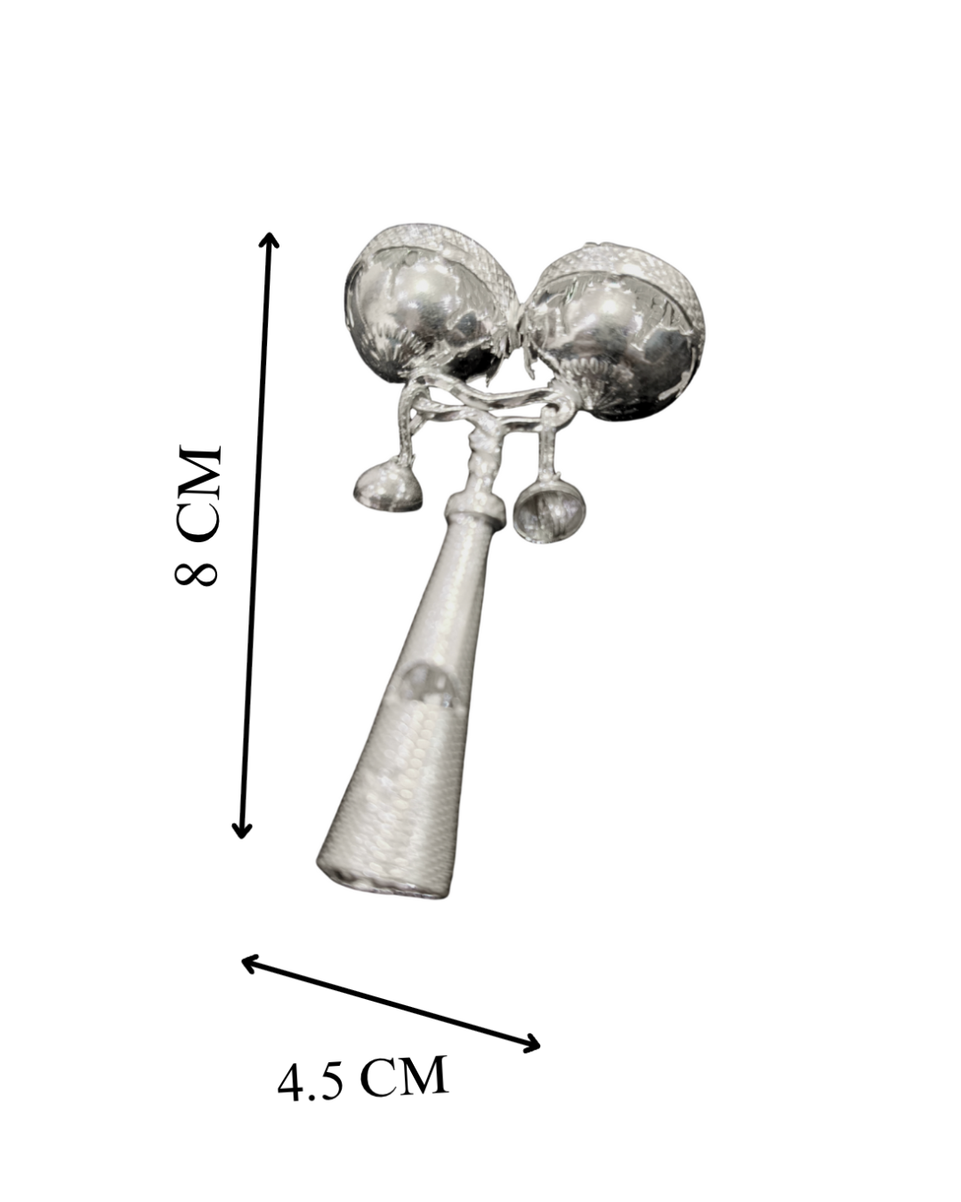 2-Bead Silver Rattle
