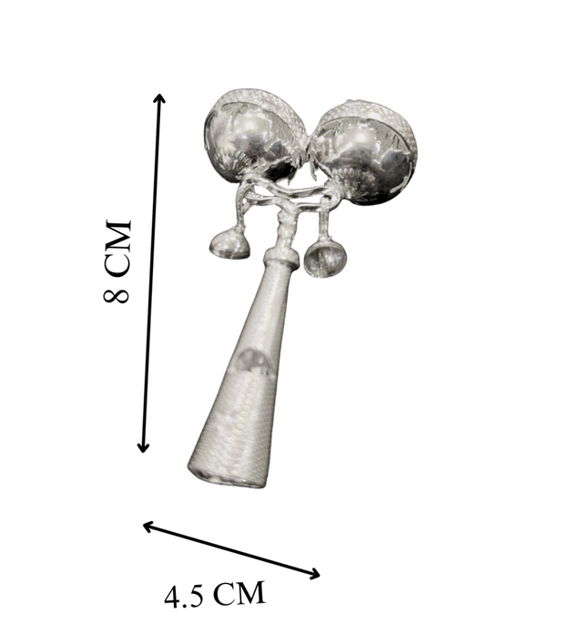 2-Bead Silver Rattle