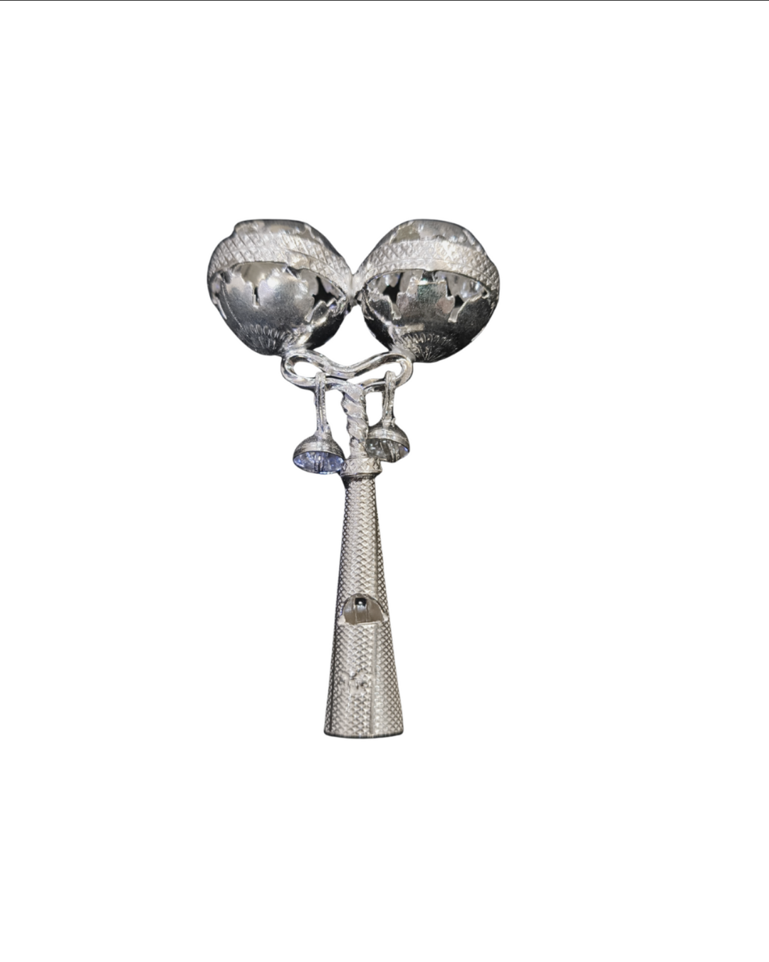 2-Bead Silver Rattle