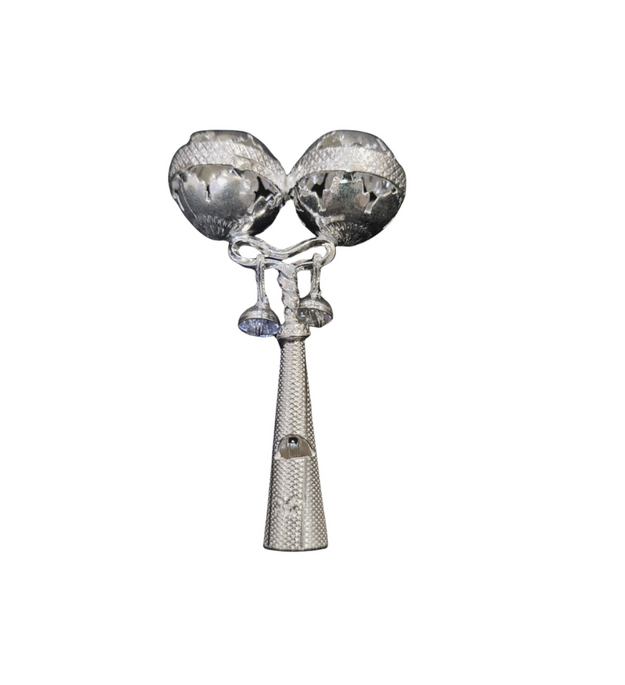 2-Bead Silver Rattle