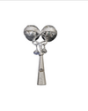 2-Bead Silver Rattle