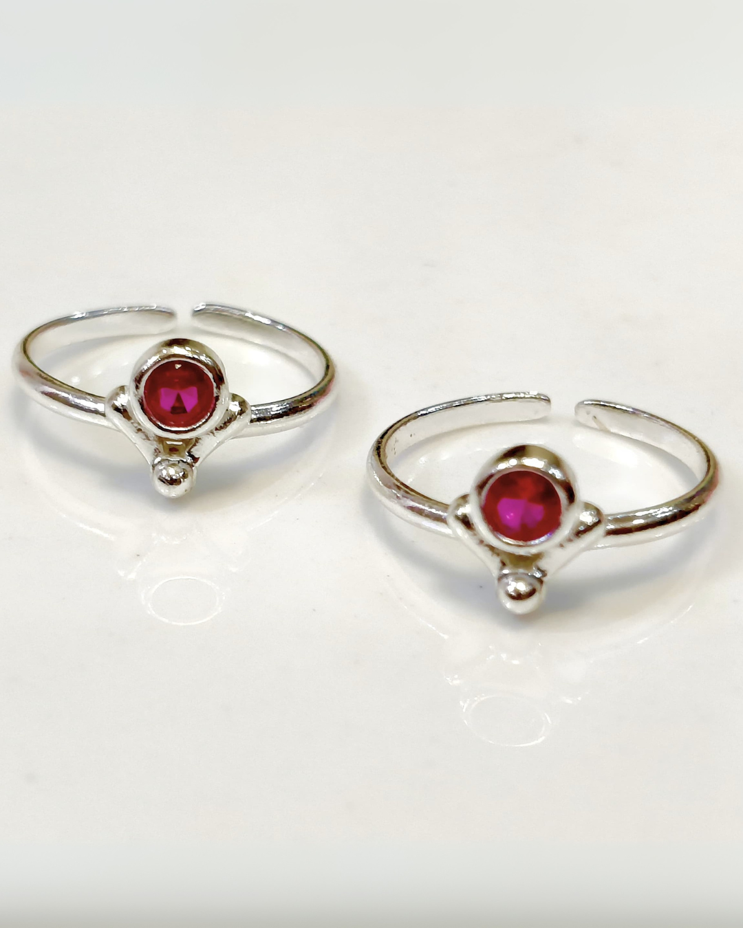 Ruby Aura Toe Rings