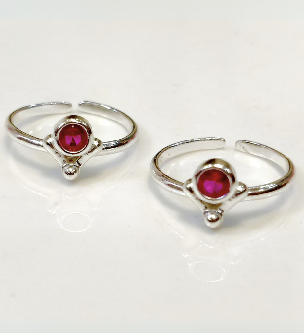 Ruby Aura Toe Rings