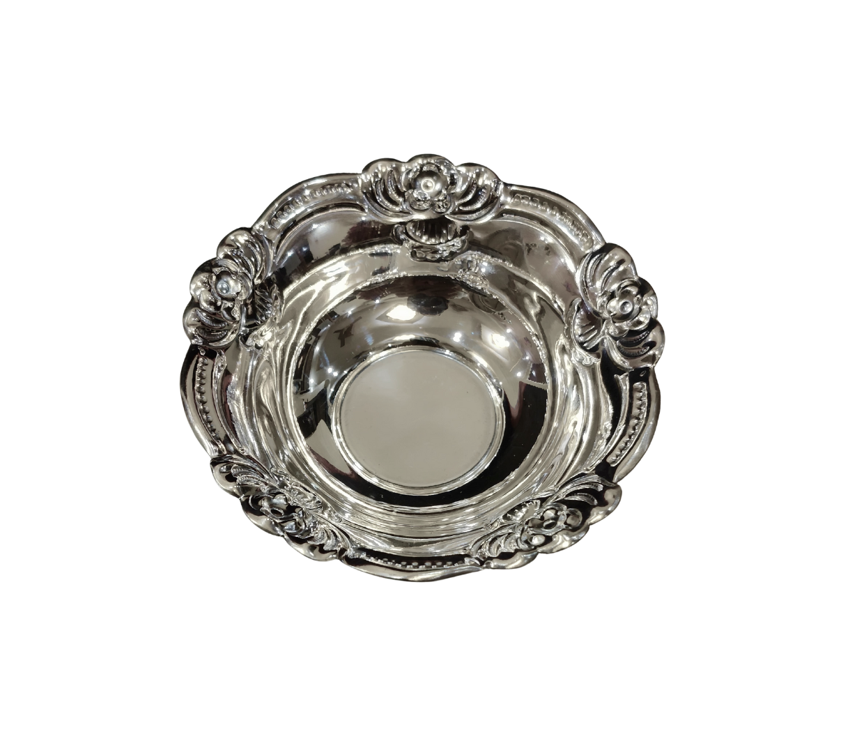 Floral Silver Bowl