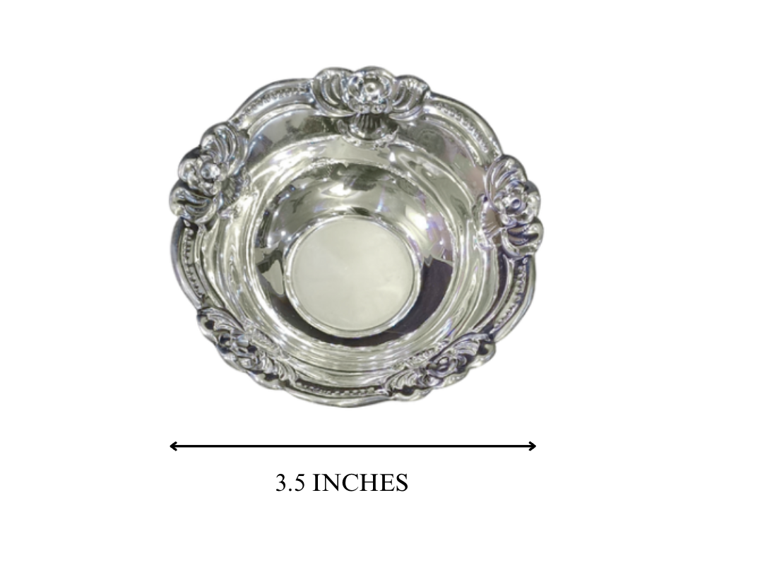 Floral Silver Bowl