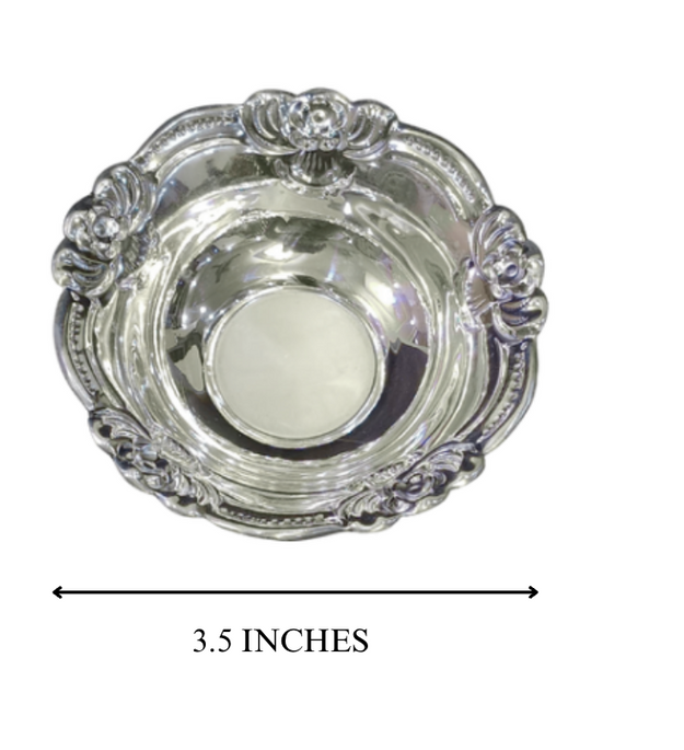 Floral Silver Bowl